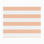 Horizontal Stripes - White and Apricot Orange Small Glasses Cloth