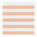 Horizontal Stripes - White and Apricot Orange Medium Glasses Cloth