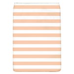 Horizontal Stripes - White and Apricot Orange Removable Flap Cover (L)