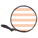 Horizontal Stripes - White and Apricot Orange Classic 20-CD Wallet