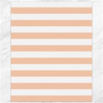 Horizontal Stripes - White and Apricot Orange Canvas 16  x 20 