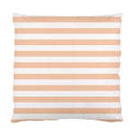 Horizontal Stripes - White and Apricot Orange Standard Cushion Case (Two Sides)