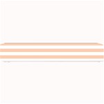 Horizontal Stripes - White and Apricot Orange Small Bar Mat