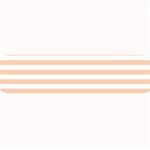 Horizontal Stripes - White and Apricot Orange Medium Bar Mat