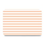 Horizontal Stripes - White and Apricot Orange Plate Mat