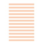 Horizontal Stripes - White and Apricot Orange Shower Curtain 48  x 72  (Small)