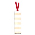 Horizontal Stripes - White and Apricot Orange Small Book Mark