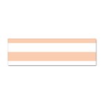 Horizontal Stripes - White and Apricot Orange Sticker (Bumper)
