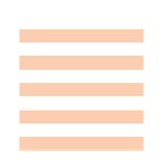 Horizontal Stripes - White and Apricot Orange Greeting Card 4.5  x 6 