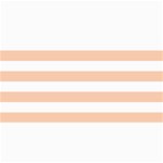 Horizontal Stripes - White and Apricot Orange 4  x 8  Photo Cards