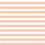 Horizontal Stripes - White and Apricot Orange ScrapBook Page 8  x 8 