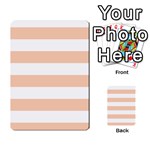 Horizontal Stripes - White and Apricot Orange Multi-purpose Cards (Rectangle)