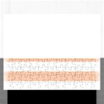 Horizontal Stripes - White and Apricot Orange Jigsaw Puzzle (Rectangular)