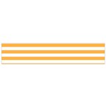Horizontal Stripes - White and Pastel Orange Flano Scarf (Small)