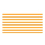 Horizontal Stripes - White and Pastel Orange Satin Wrap