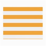 Horizontal Stripes - White and Pastel Orange Small Glasses Cloth