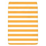 Horizontal Stripes - White and Pastel Orange Removable Flap Cover (S)