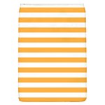 Horizontal Stripes - White and Pastel Orange Removable Flap Cover (L)