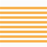 Horizontal Stripes - White and Pastel Orange Collage 8  x 10 