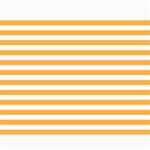 Horizontal Stripes - White and Pastel Orange Collage 11  x 14 