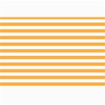 Horizontal Stripes - White and Pastel Orange Collage 12  x 18 