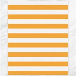 Horizontal Stripes - White and Pastel Orange Canvas 11  x 14 