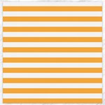 Horizontal Stripes - White and Pastel Orange Canvas 12  x 12 