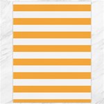 Horizontal Stripes - White and Pastel Orange Canvas 12  x 16 