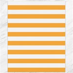Horizontal Stripes - White and Pastel Orange Canvas 16  x 20 