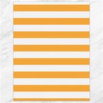 Horizontal Stripes - White and Pastel Orange Canvas 18  x 24 
