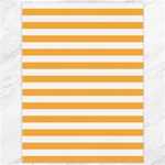 Horizontal Stripes - White and Pastel Orange Canvas 36  x 48 