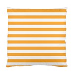 Horizontal Stripes - White and Pastel Orange Standard Cushion Case (Two Sides)