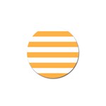 Horizontal Stripes - White and Pastel Orange Golf Ball Marker (4 pack)