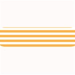 Horizontal Stripes - White and Pastel Orange Medium Bar Mat