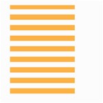 Horizontal Stripes - White and Pastel Orange Large Garden Flag (Two Sides)