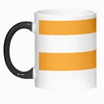 Horizontal Stripes - White and Pastel Orange Morph Mug