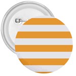 Horizontal Stripes - White and Pastel Orange 3  Button