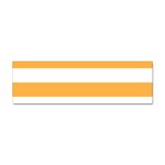Horizontal Stripes - White and Pastel Orange Sticker (Bumper)
