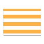 Horizontal Stripes - White and Pastel Orange Sticker A4 (100 pack)