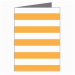 Horizontal Stripes - White and Pastel Orange Greeting Cards (Pkg of 8)