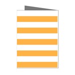 Horizontal Stripes - White and Pastel Orange Mini Greeting Cards (Pkg of 8)