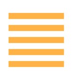 Horizontal Stripes - White and Pastel Orange Greeting Card 4.5  x 6 