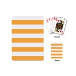 Horizontal Stripes - White and Pastel Orange Playing Cards (Mini)