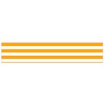 Horizontal Stripes - White and Dark Tangerine Orange Flano Scarf (Small)