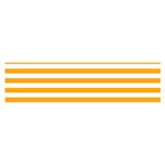 Horizontal Stripes - White and Dark Tangerine Orange Satin Scarf (Oblong)