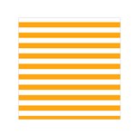 Horizontal Stripes - White and Dark Tangerine Orange Small Satin Scarf  (Square)