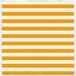 Horizontal Stripes - White and Dark Tangerine Orange Canvas 12  x 12 