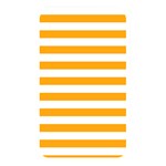 Horizontal Stripes - White and Dark Tangerine Orange Memory Card Reader (Rectangular)