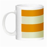Horizontal Stripes - White and Dark Tangerine Orange Night Luminous Mug