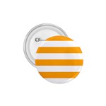 Horizontal Stripes - White and Dark Tangerine Orange 1.75  Button